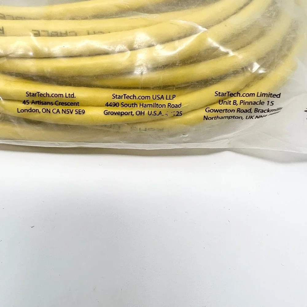 StarTech 50ft Yellow Cat6 Snagless‎ UTP Ethernet Patch Cable N6PATCH50YL NEW